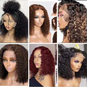 Human hair wigs 12pcs mix