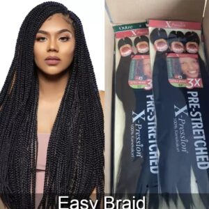 3 pcs pre-stretched hair